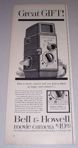 1954 Bell Howell 220 Wilshire Movie Camera Vintage Print Ad