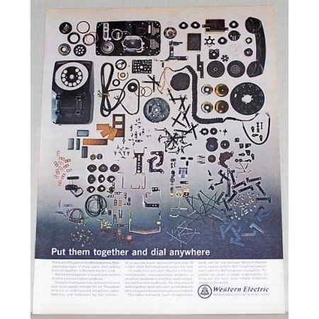 1965 Western Electric Telephone Color Print Ad - Put Them Together