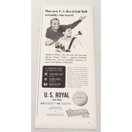 1948 U.S. Royal Golf Balls Vintage Print Ad - Certainly Can Travel