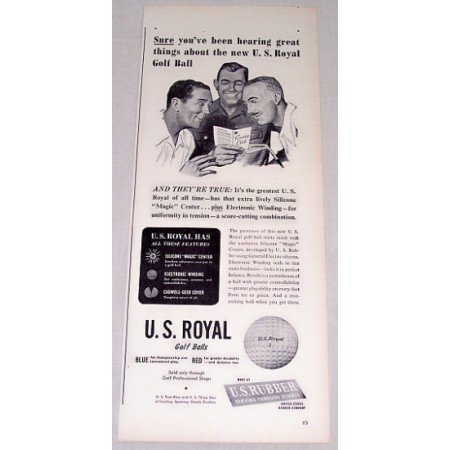 1948 U.S. Royal Golf Balls Vintage Print Ad - Hearing Great Things