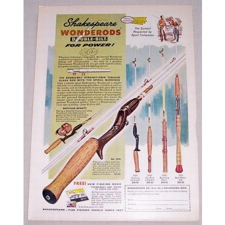 1960 Shakespeare Double Bilt Wonder Rods Color Print Ad