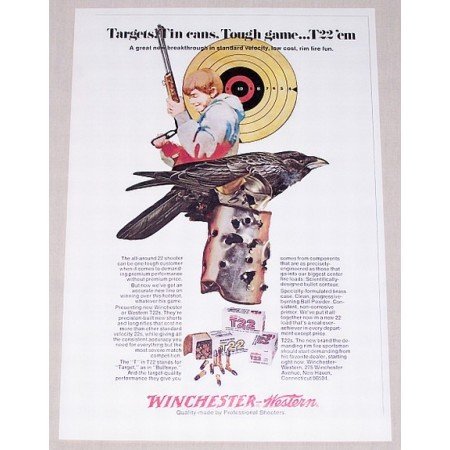 1971 Winchester Western T22s Rifle Shells Color Print Ad