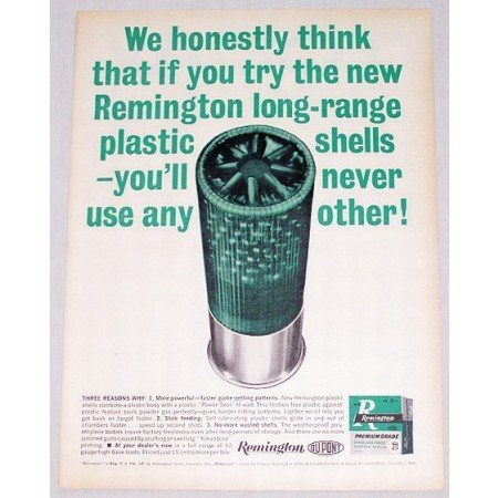 1961 Remington 12 Ga Long Range Shotgun Shells Color Print Ad