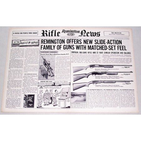1957 Remington Rifles 2 Page Vintage Print Ad - Rifle News
