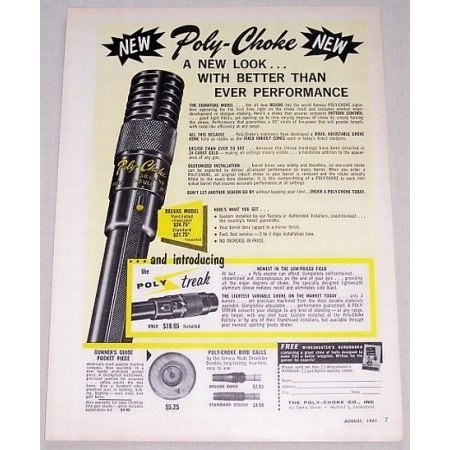 1961 Poly-Choke Deluxe Shotgun Choke Color Print Ad