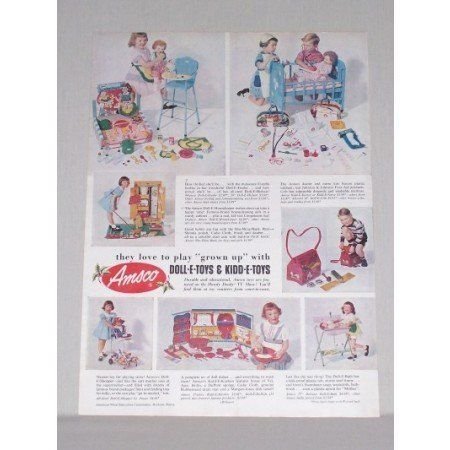 1953 Amsco Kidd-E-Toys Vintage Toys Color Print Ad