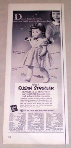 1953 Eegee SUSAN STROLLER Toy Doll Vintage Vintage Print Ad