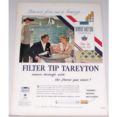 1955 Herbert Tareyton Cigarettes Color Print Ad