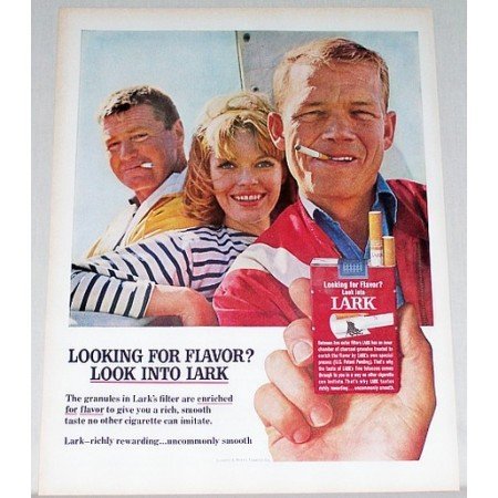 1965 Lark Cigarettes Color Tobacco Print Ad Looking For Flavor?