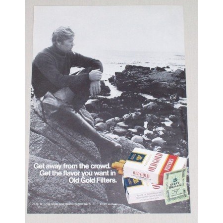 1971 Old Gold Filter Cigarettes Vintage Tobacco Print Ad - Get Away