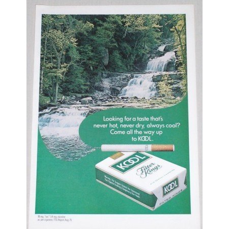 1971 Kool Cigarettes Color Tobacco Print Ad - Looking For A Taste