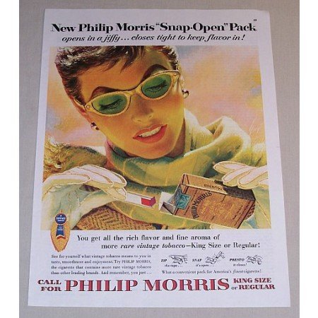 1954 Philip Morris Cigarettes Color Ad - Opens In A Jiffy
