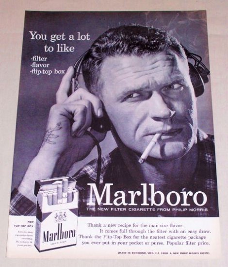 1956 Marlboro Cigarettes Vintage Tobacco Print Ad - Get A Lot To Like
