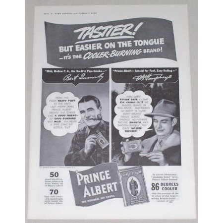 1942 Prince Albert Pipe Tobacco Vintage Print Ad - Easier On Tounge