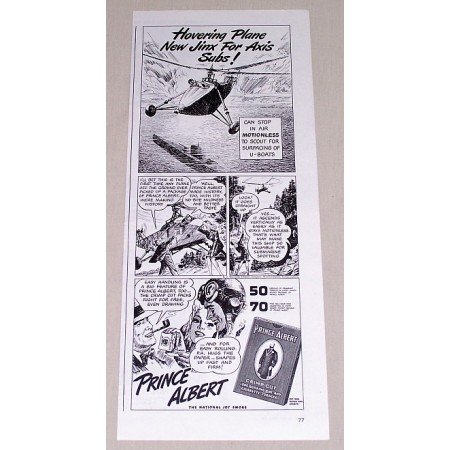 1943 Prince Albert Cigarette Tobacco Wartime Vintage Print Ad