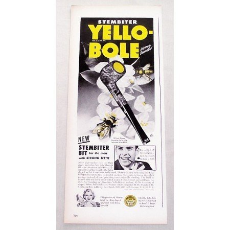 1947 Stembiter Yello-Bole Briar Smoking Pipe Color Print Ad