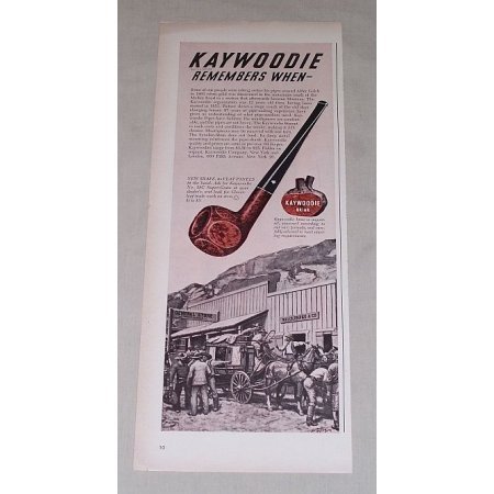 1947 Kaywoodie Briar 28C Super Grain Smoking Pipe Vintage Print Ad