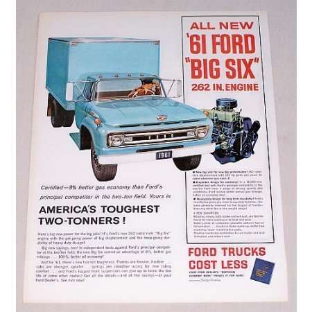 1961 Ford Delivery Cargo Box Truck Color Print Ad