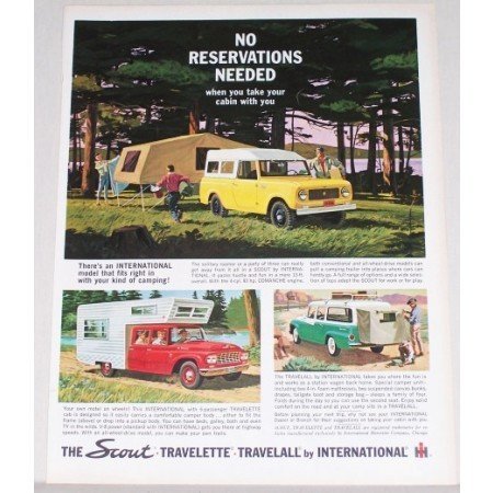 1962 International Scout Travelette Travelall Truck Color Print Ad