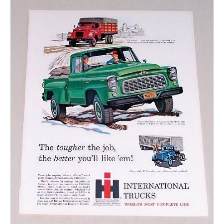 1960 International B120 All Wheel Drive Truck Color Print Art Ad