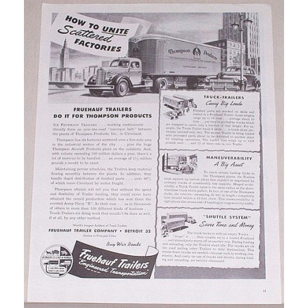 1945 Fruehauf Trailers Truck Trailers Vintage Print Ad - How To Unite
