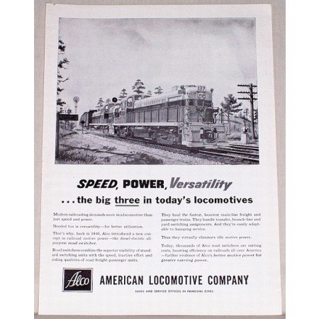 1954 American Locomotive Co. Georgia 137 Train Vintage Print Ad