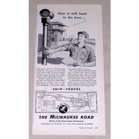 1953 Milwaukee Road Railroad Vintage Print Ad - How To Talk Back