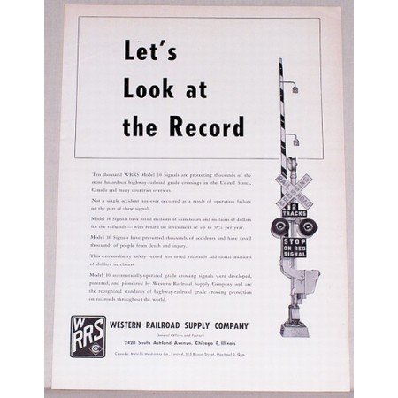 1957 Western Railroad Supply Company Vintage Print Ad