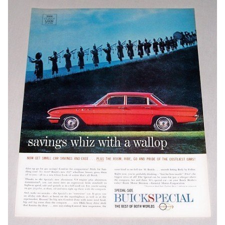 1961 Buick Special 4 Door Automobile Color Print Car Ad