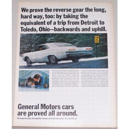 1965 General Motors Chevy Impala SS Automobile Color Print Car Ad