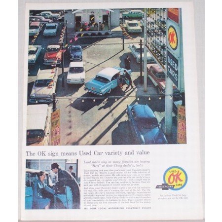 1961 Chevrolet Used Cars OK Color Print Ad