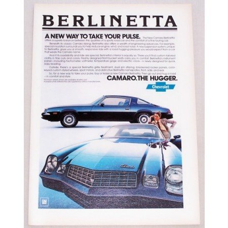 1979 Chevrolet Camaro Berlinetta Automobile Color Print Car Ad