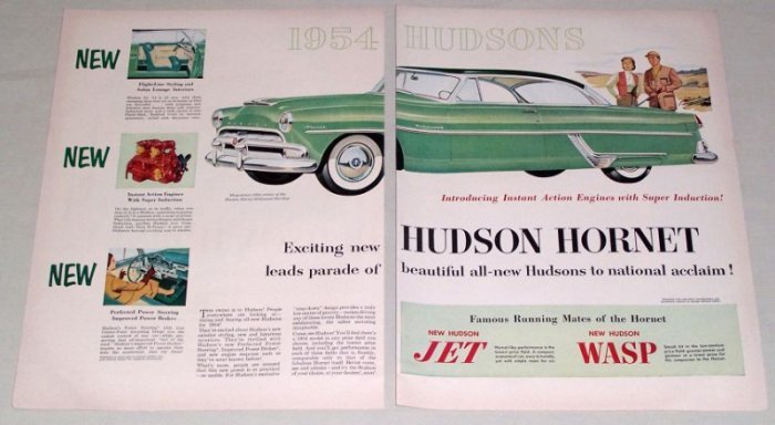 1953 Color Print Car Ad for 1954 Hudson Hornet Hollywood Automobile