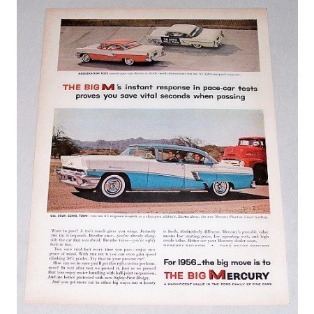 1956 Mercury Phaeton 4 Door Hardtop Automobile Color Print Car Ad