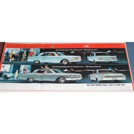 1962 Mercury Comet Monterey Automobile 3 Page Color Print Car Ad