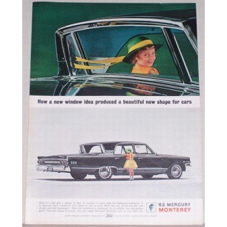 1963 Mercury Monterey Automobile Color Print Car Ad - New Window Idea