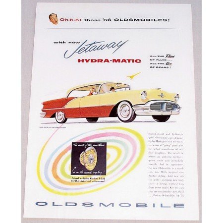 1956 Oldsmobile Super 88 Holiday Sedan Automobile Color Print Car Ad