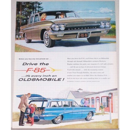 1961 Oldsmobile F-85 Automobile Color Print Car Ad