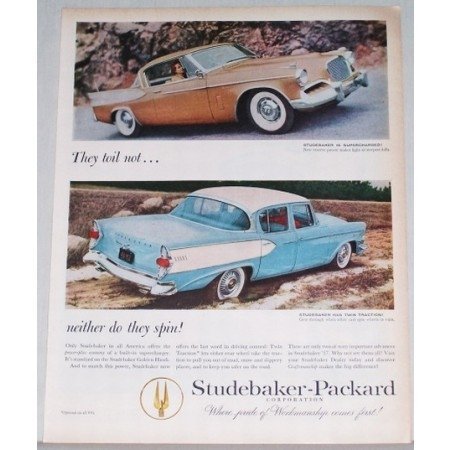 1957 Studebaker Packard Automobile Color Print Car Ad