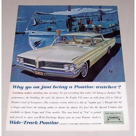 1962 Pontiac Catalina VK AF Art Automobile Color Print Car Ad
