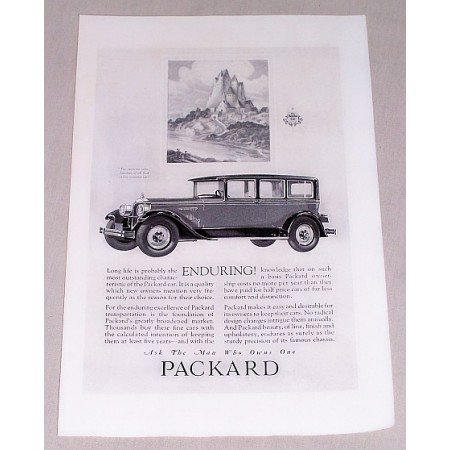 1925 Packard 4 Door Automobile Vintage Print Car Ad - Enduring