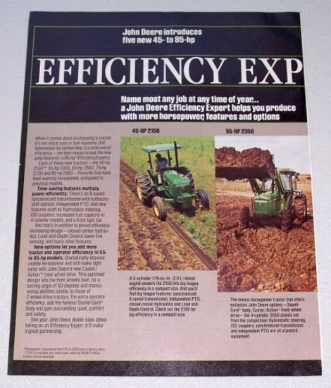 1982 JOHN DEERE Farm Tractor 4 Page Vintage Color Print Ad