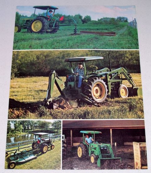 1980 JOHN DEERE Little Big Diesel Tractors 2 Page Color Print Vintage Ad