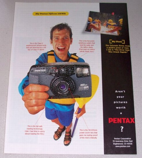 1998 Pentax IQZoom Camera Color Print Ad