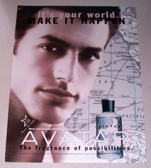 1998 AVATAR Cologne Spray Color Print Ad