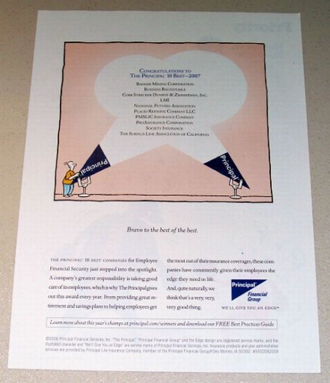 2007 Principal Financial Group Services Color Print Ad