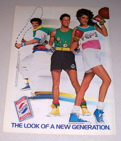 1987 Pepsi Cola Apparel Color Print Soda Ad