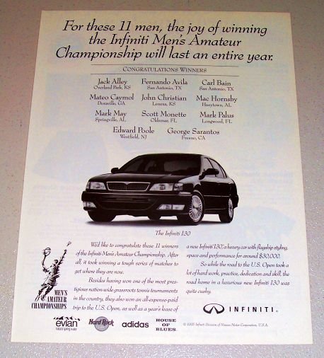 1995 Nissan Infiniti I30 Automobile Print Car Ad