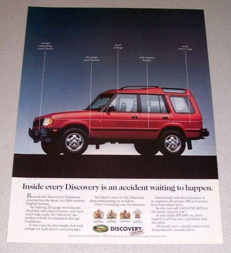 1995 Land Rover Discovery SUV Color Print Truck Ad