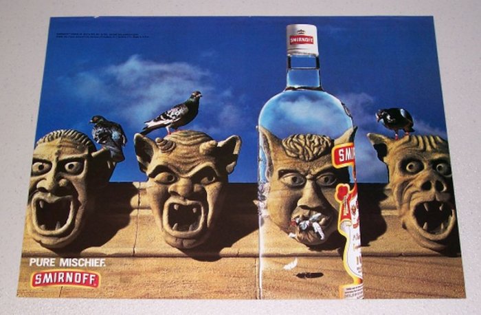 1995 Smirnoff Vodka Color Print Liquor Ad - Pure Mischief